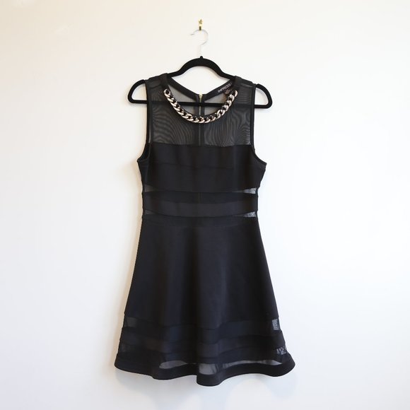 Black Mesh Dress - Picture 1 of 7